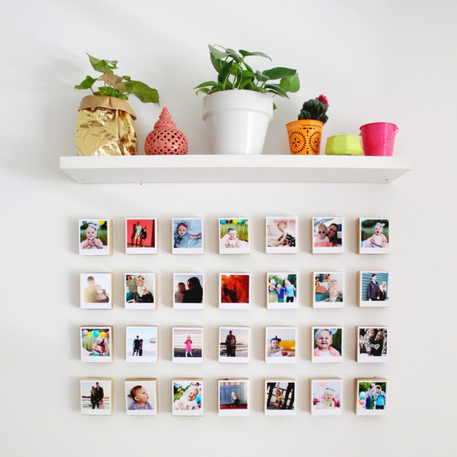 easy DIY wall decor ideas - instagram gallery